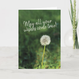 Wünsche kommen True Dandelion Birthday Karte