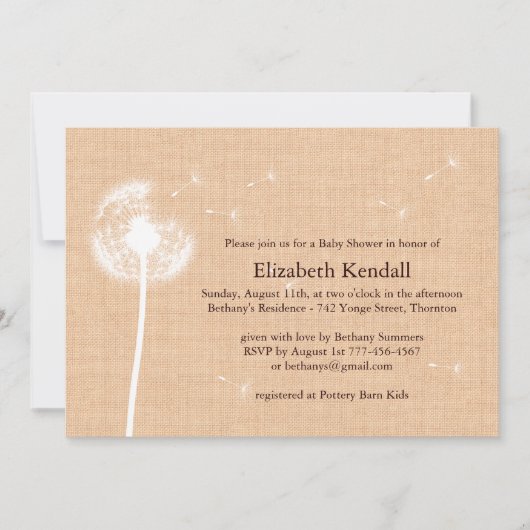 Wünsche-Leinwand-Babyparty-Einladung Einladung (Vorderseite)