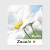 Wünsche mit White Daisies Personalisiert Aufkleber (Blatt)