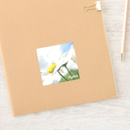 Wünsche mit White Daisies Personalisiert Aufkleber