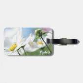 Wünsche mit White Daisies Personalisiert Gepäckanhänger (Rückseite horizontal)
