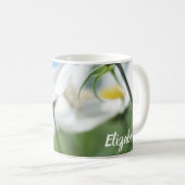 Wünsche mit White Daisies Personalisiert Kaffeetasse (VorderseiteRechts)