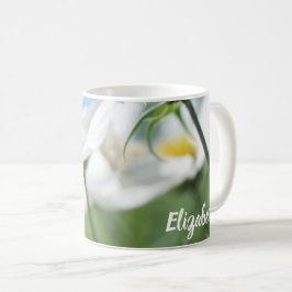 Wünsche mit White Daisies Personalisiert Kaffeetasse