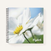 Wünsche mit White Daisies Personalisiert Notizblock (Vorderseite)