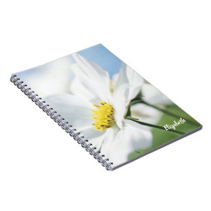 Wünsche mit White Daisies Personalisiert Notizblock