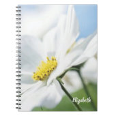 Wünsche mit White Daisies Personalisiert Notizblock (Vorderseite)
