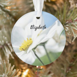 Wünsche mit White Daisies Personalisiert Ornament