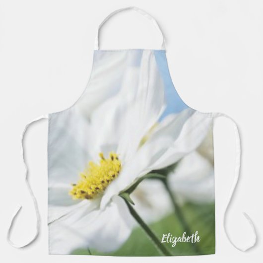 Wünsche mit White Daisies Personalisiert Schürze (Vorderseite)