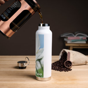 Wünsche mit White Daisies Personalisiert Trinkflasche