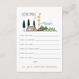 Wünsche nach Baby Advice Card | Adventure Begins Begleitkarte