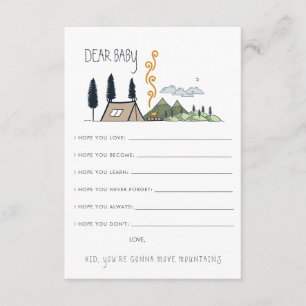 Wünsche nach Baby Advice Card   Adventure Begins Begleitkarte