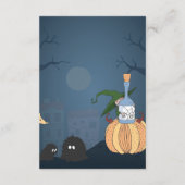 Wünsche nach Baby Advice Card | Niedliche Hexe Begleitkarte (Rückseite)