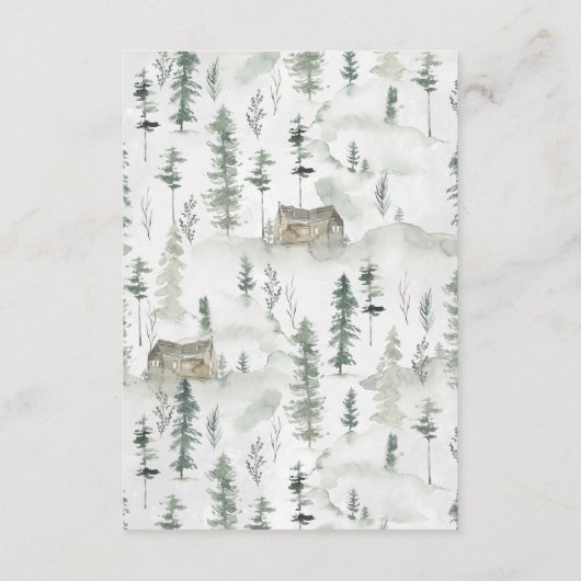 Wünsche nach Baby Advice Card | Wald Begleitkarte (Rückseite)