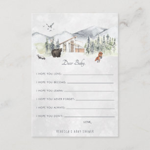 Wünsche nach Baby Advice Card   Wald Begleitkarte