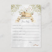 Wünsche nach Baby Advice Card | Waldfuchs Begleitkarte (Vorderseite)