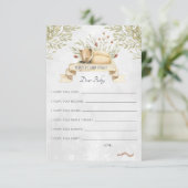 Wünsche nach Baby Advice Card | Waldfuchs Begleitkarte (Stehend Vorderseite)