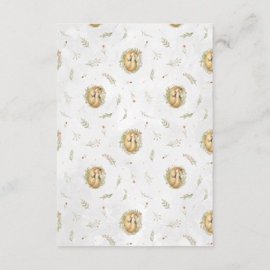 Wünsche nach Baby Advice Card | Waldfuchs Begleitkarte (Rückseite)