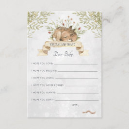 Wünsche nach Baby Advice Card | Waldhirsche Begleitkarte
