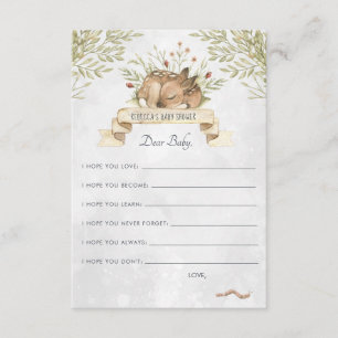 Wünsche nach Baby Advice Card   Waldhirsche Begleitkarte