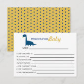 Wünsche nach Baby Blue Dinosaurier Niedlich Yellow (Vorne/Hinten)