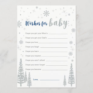 Wünsche nach Baby Card, Blue Boy Baby Showspiel Einladung