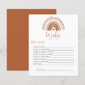 Wünsche nach Baby Card, Boho Rainbow Game (Vorne/Hinten)