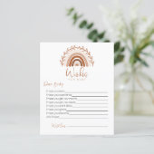 Wünsche nach Baby Card, Boho Rainbow Game (Stehend Vorderseite)