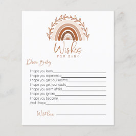 Wünsche nach Baby Card, Boho Rainbow Game