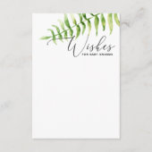 Wünsche nach Baby. Farnfarn-Advice Begleitkarte (Vorderseite)