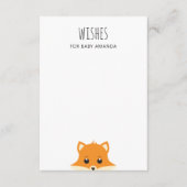 Wünsche nach Baby. Niedlicher Fuchs. Waldtierberat Begleitkarte (Vorderseite)