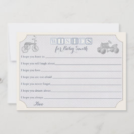 Wünsche nach Babykarte, Babydusche Hinweiskarte