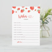 Wünsche nach Babykarte, Berry Sweet Baby Dusche Einladung (Stehend Vorderseite)