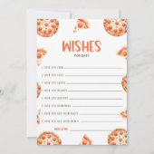 Wünsche nach Babykarte, Pizza Baby Duschkarte Einladung (Vorderseite)