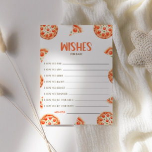 Wünsche nach Babykarte, Pizza Baby Duschkarte Einladung