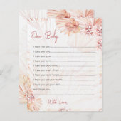 Wünsche nach Babykarten Boho Blush Dusche Sprinkle (Vorne/Hinten)