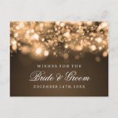 Wünsche nach Brillen und Groom Gold-Funkeln Hinweiskarte (Rückseite)