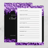 Wünsche nach Brillen und Lila Läden Hinweiskarte (Vorne/Hinten)