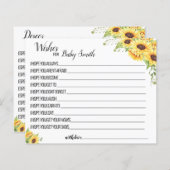 Wünsche nach der neuen Baby-Baby-Babyduschkarte (Vorne/Hinten)