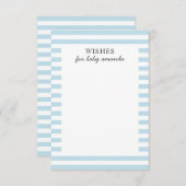 Wünsche nach einem kleinen Jungen. Blaue Streifen. Begleitkarte (Vorne/Hinten)