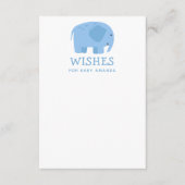 Wünsche nach einem kleinen Jungen. Niedlicher Elef Begleitkarte (Vorderseite)