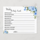 Wünsche nach einer neuen Baby Blue Babyduschkarte (Vorderseite)