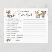 Wünsche nach einer neuen Baby Woodland Babyduschka Flyer (Vorne)