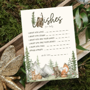 Wünsche nach neutraler Dusche für das Baby Woodlan Hinweiskarte