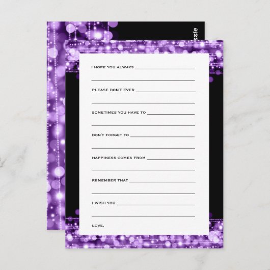 Wünsche nach Party- und Brauereien Lila Postkarte (Vorne/Hinten)