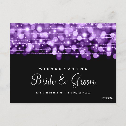 Wünsche nach Party- und Brauereien Lila Postkarte (Rückseite)