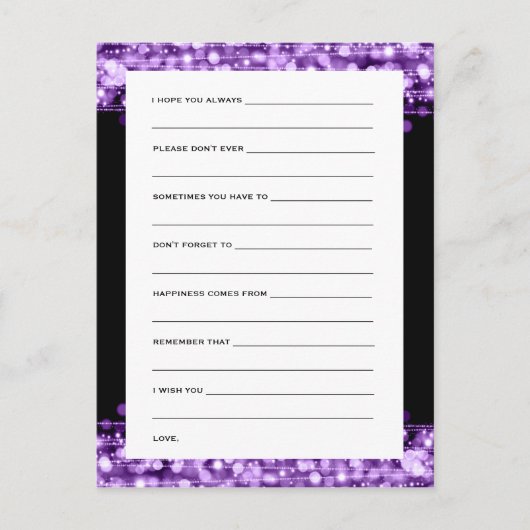 Wünsche nach Party- und Brauereien Lila Postkarte (Vorderseite)