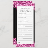 Wünsche nach Party- und Braut-Glitzern rosa Einladung (Vorne/Hinten)