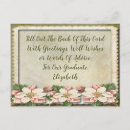 Wünsche nach Vintager Beratung Abschluss Card Postkarte