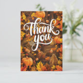 Wünsche Pastell Herbst Herbst Dankeskarte (Stehend Vorderseite)