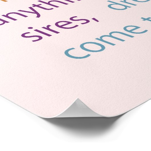 Wünsche Poster (Ecke)